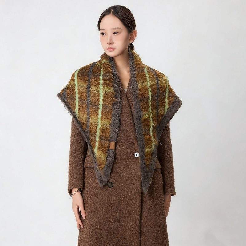 Cotton Wool Plaid Shawl Scarf – Warm Fall Winter Wrap