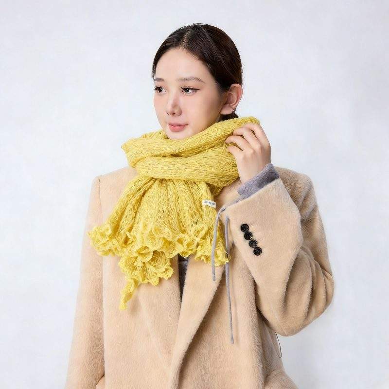 Women’s Knit Wool Scarf Neck Warmer Warm & Minimalist - Image 4
