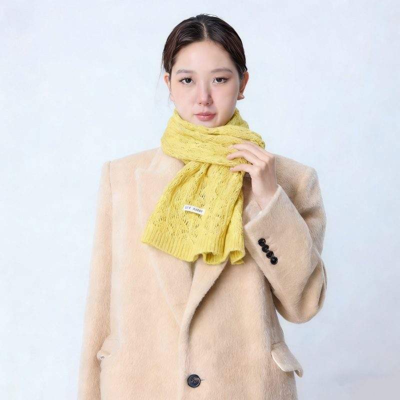 Knit Openwork Scarf Comfortable & Stylish for Fall Winter - Image 4