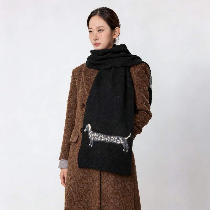 Wool Knit Scarf Versatile & Warm for Fall Winter - Image 2