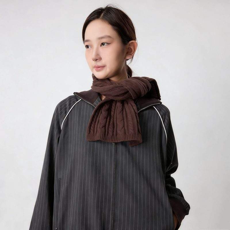 Women’s Solid Color Scarf Warm Thick & Versatile for Fall Winter - Image 3
