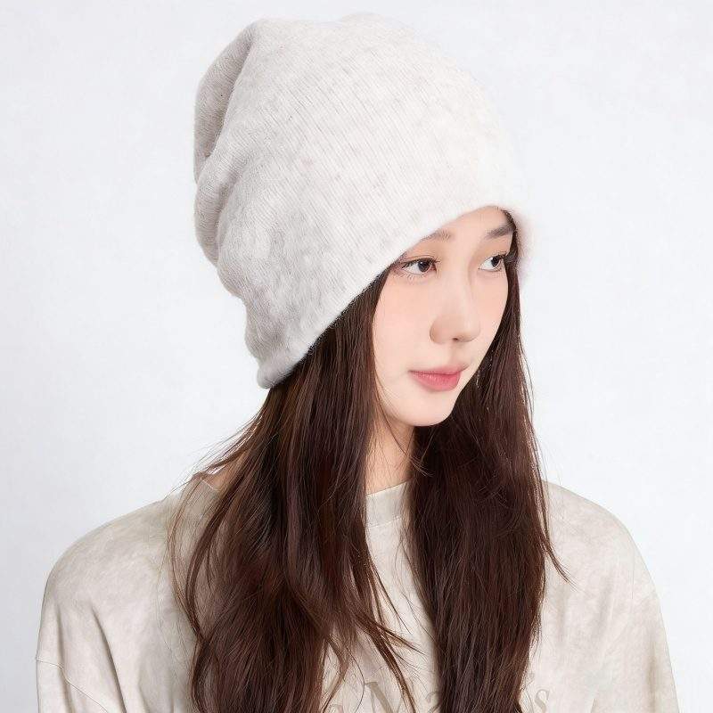 Fall Winter Wool Blend Knit Beanie Warm Thick & Versatile - Image 3