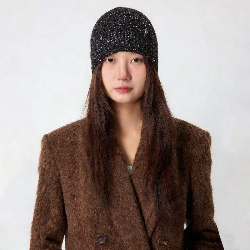 Sequin Knit Beanie Hat Fashionable & Warm for Winter