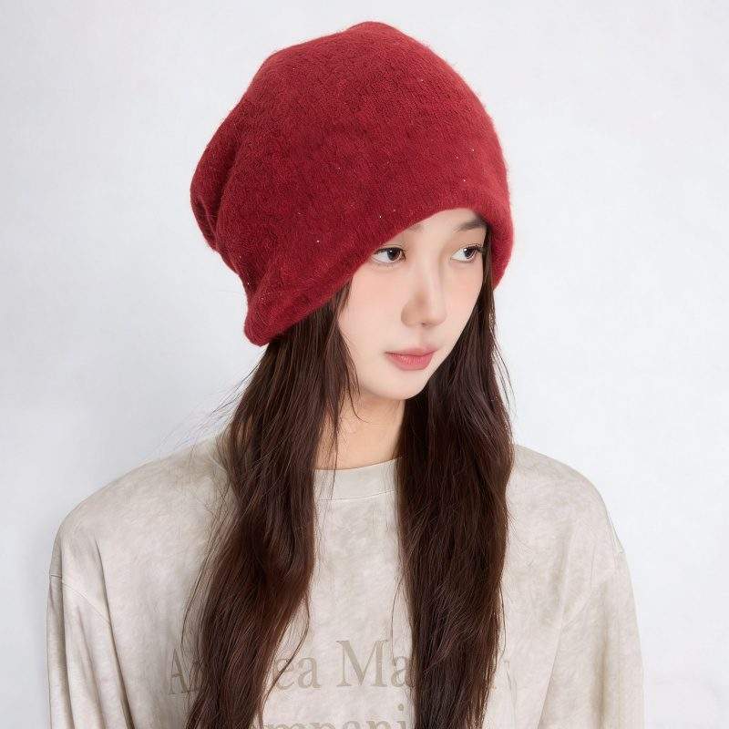 Fall Winter Wool Blend Knit Beanie Warm Thick & Versatile - Image 2