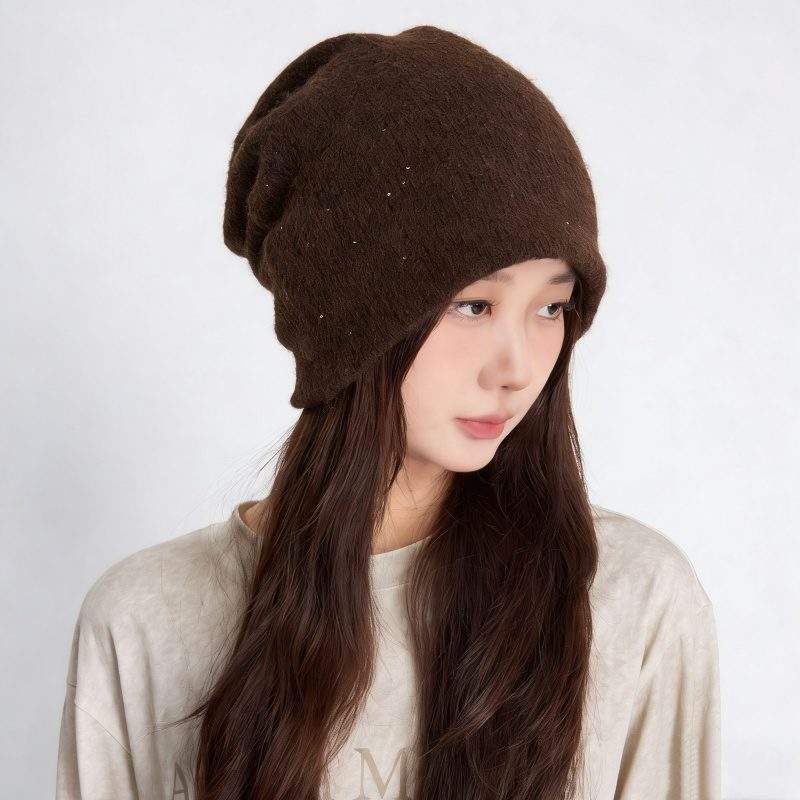 Fall Winter Wool Blend Knit Beanie Warm Thick & Versatile