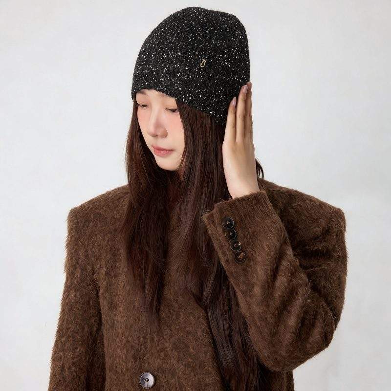 Sequin Knit Beanie Hat Fashionable & Warm for Winter - Image 4