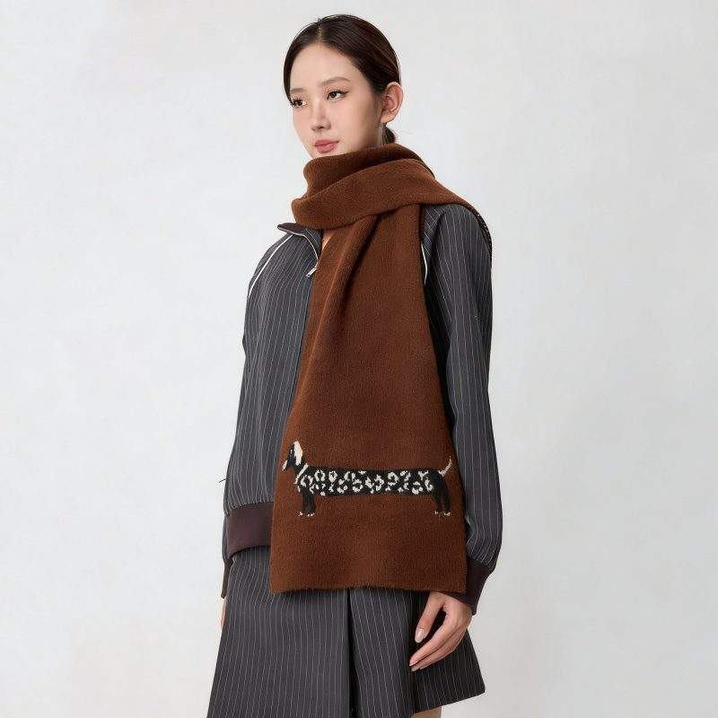 Wool Knit Scarf Versatile & Warm for Fall Winter - Image 4