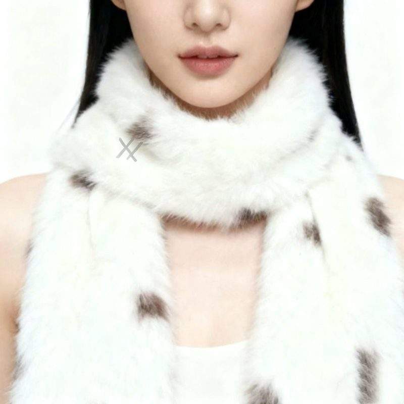 Leopard Print Plush Scarf | Soft Warm Winter Fashion Neck Warmer for Women - Image 2