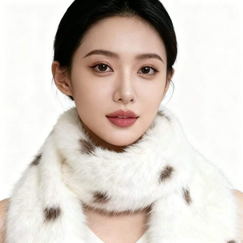 Leopard Print Plush Scarf | Soft Warm Winter Fashion Neck Warmer for Women