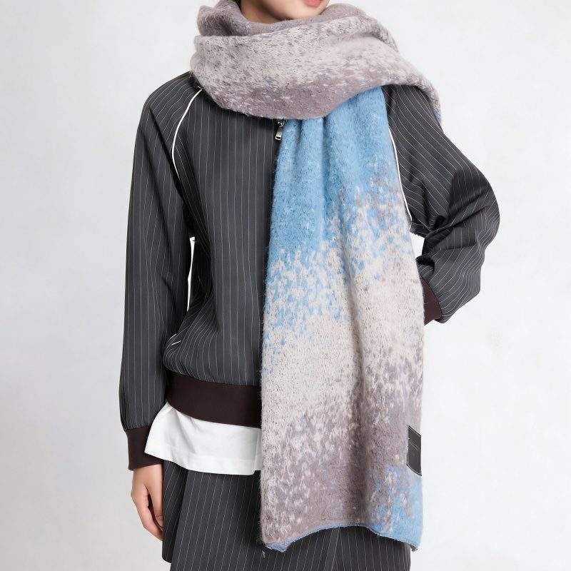 Autumn Winter Gradient Scarf Soft Warm Fashion Scarf - Image 2
