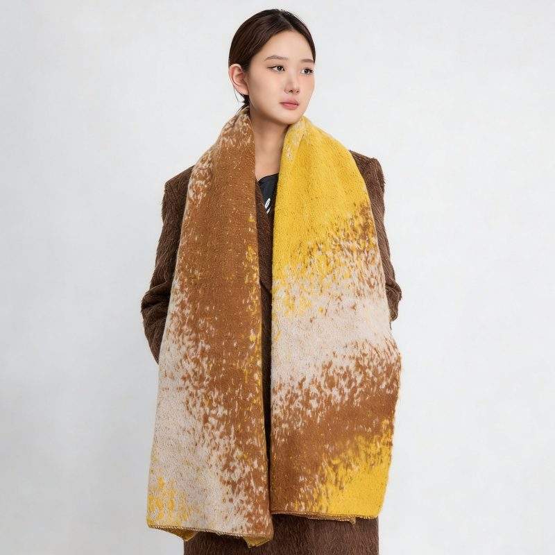 Autumn Winter Gradient Scarf Soft Warm Fashion Scarf