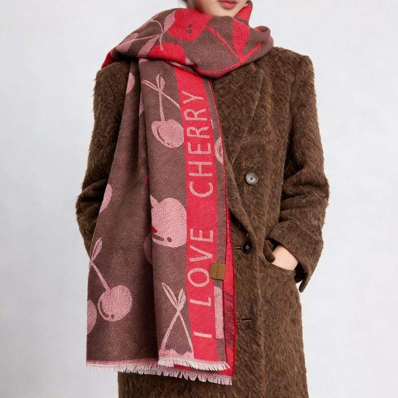 Jacquard Scarf Fashion Warm Winter Versatile Scarf - Image 2
