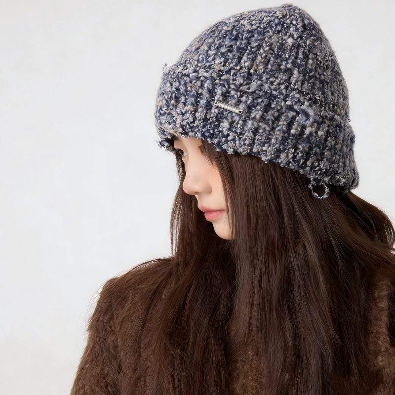 Colorful Knit Beanie – Thick Winter Warm Knitted Hat for Women - Image 4