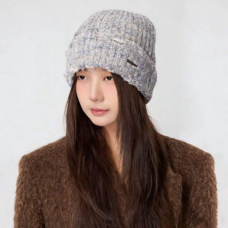 Colorful Knit Beanie – Thick Winter Warm Knitted Hat for Women - Image 2