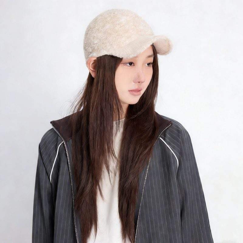 Knitted Wool Baseball Cap – Warm Casual Winter Hat