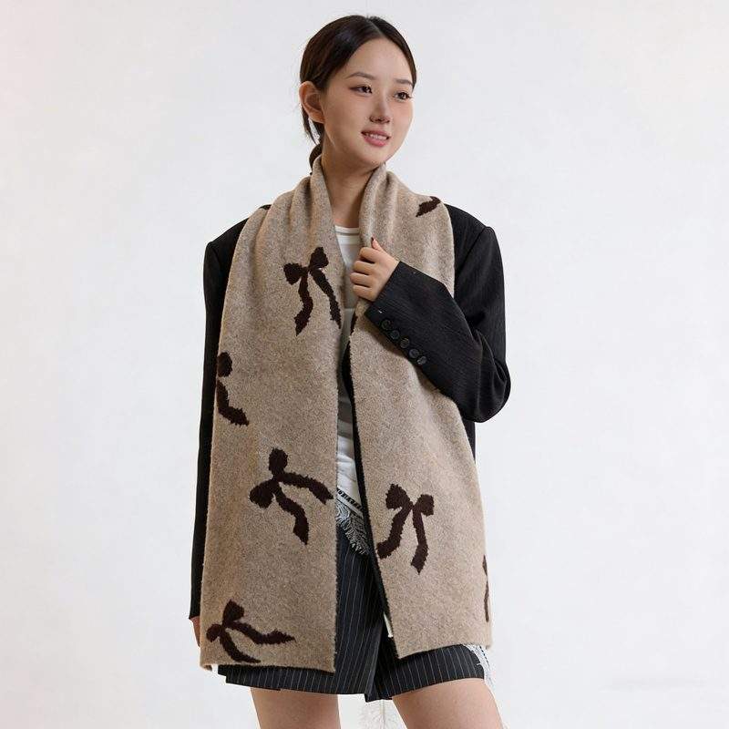 Women’s Thick Wool Knit Scarf – Soft & Warm Winter Neck Warmer - Image 2