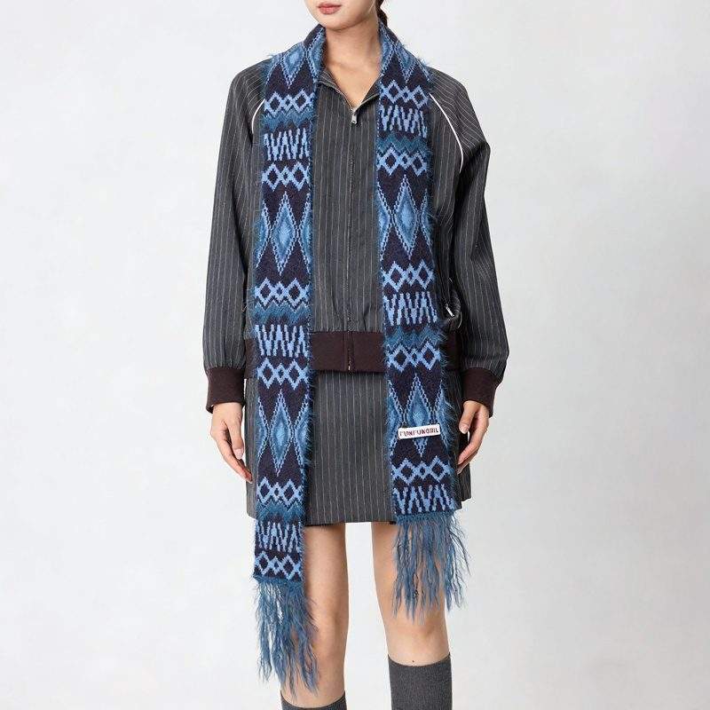 Women’s Vintage Knit Scarf – Warm & Versatile Winter Neck Scarf - Image 3