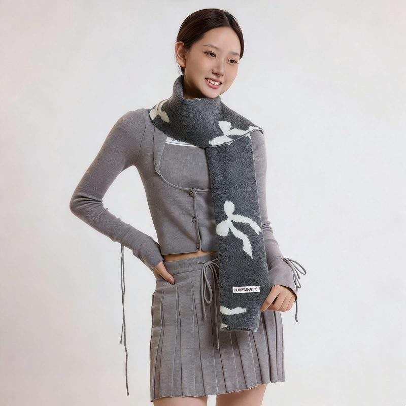 Women’s Thick Wool Knit Scarf – Soft & Warm Winter Neck Warmer - Image 3