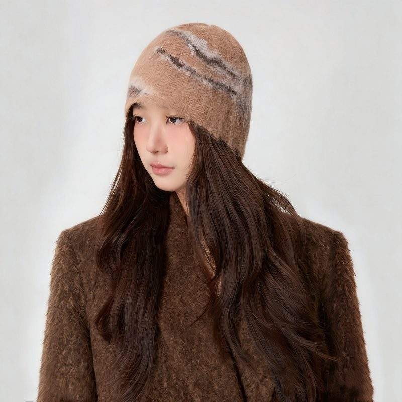 Thick Plush Knit Slouchy Beanie with Ear Protection | Warm Winter Hat